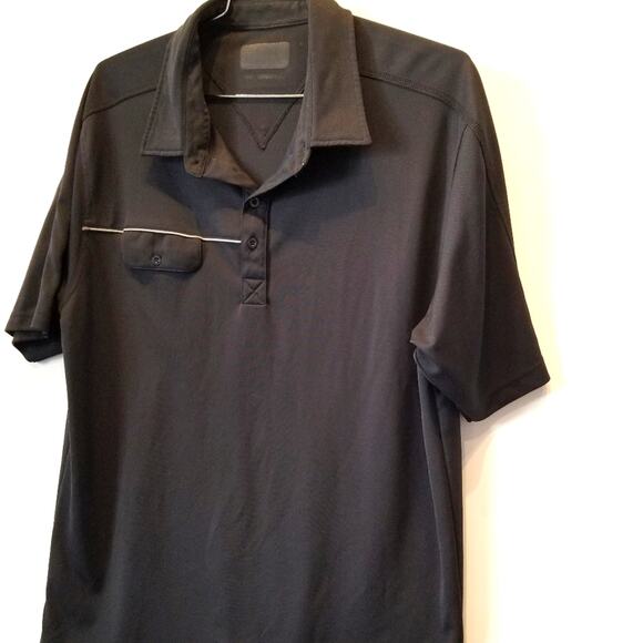 AUR Mens Black Polo or Rugby Shirt Long Sleeve Short Sleeve Collar Shirt Size XL - Picture 1 of 10